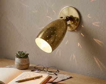 Swedish Designer, Wall Lights, Brass Wall Sconce Contemporary Mid Century Lamp