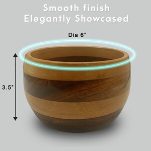Handmade Natural Mango Wood Bowl, Fractal Burn Design, Decorative Key Holder image 10