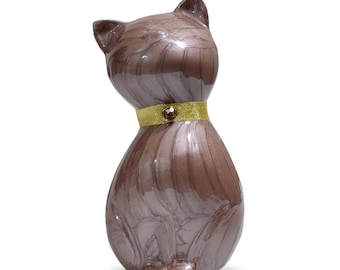 Cat Memorial Urn, Beautiful Container for Ashes - Cremation Keepsake for Remembering Pets - Decorative cat urn-Black ,Purple,White, pink