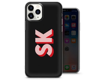 Custom Initial Phone Case Personalized Large Monogram Cover for iPhone 15 Pro, 14 Pro Max, 13, 12 & Samsung S23, S22, S21, A54, Pixel 7a, 6