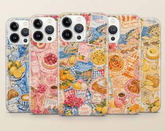 Coquette Italian Summer Collage Phone Case, Coastal European Cover for iPhone 17 Pro Max, Samsung S26 Ultra, Pixel 10