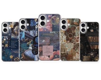 Celestial Collage Phone Case Star Zodiac Cover for iPhone 15 Pro, 14 Pro Max, 13, 12 & Samsung S23 Ultra, S22, S21 FE, A14 Pixel 8 Pro, 7, 6