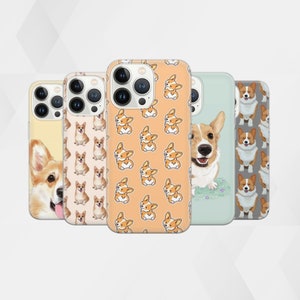 Cute Corgi Phone Case Welsh Corgi Cover for iPhone 15 Pro, 14 Pro Max, 13, 12, 11 & Samsung S23 Ultra, S22, S21 FE, A14, Pixel 8 Pro, 7a, 6