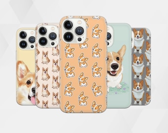 Cute Corgi Phone Case Welsh Corgi Cover for iPhone 15 Pro, 14 Pro Max, 13, 12, 11 & Samsung S23 Ultra, S22, S21 FE, A14, Pixel 8 Pro, 7a, 6