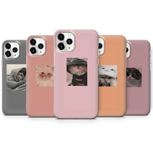 Cat In Hoody Phone Case Tumblr Cats Cover for iPhone 15 Pro, 14 Pro Max, 13, 12 & Samsung S23 Ultra, S22, S21 FE, A14, Pixel 8 Pro, 7a, 6