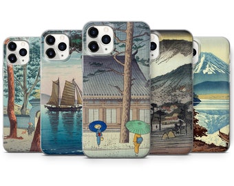 Japans landschap telefoonhoesje Sakura Cover voor iPhone 15 Pro, 14 Pro Max, 13, 12 en Samsung S23 Ultra, S22, S21 FE, A14, Pixel 8 Pro, 7a, 6