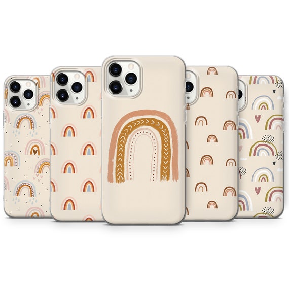 Aesthetic Iphone Case Modern Beige Rainbow Iphone 12 Pro Case Etsy Canada