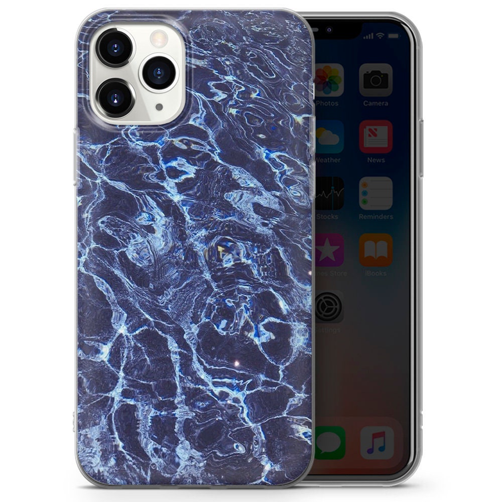Blue Pool Water Phone Case Cool Reflection Cover for iPhone 15 Pro