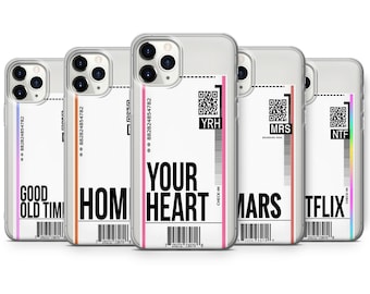 Funda para teléfono con diseño de billete de avión, funda de viaje para iPhone 15 Pro, 14 Pro Max, 13, 12 y Samsung S23 Ultra, S22, S21 FE, A14 Pixel 8 Pro, 7a, 6
