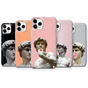 David Statue Phone Case Michelangelo Cover for iPhone 15 Pro, 14 Pro Max, 13, 12 & Samsung S23 Ultra, S22, S21 FE, A14, Pixel 8 Pro, 7a, 6