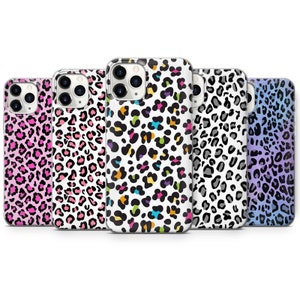 Animal Print Phone Case Cute Pink Cheetah Cover for iPhone 15 Pro, 14 Pro Max, 13, 12 & Samsung S23 Ultra, S22, S21, A14, Pixel 8 Pro, 7, 6