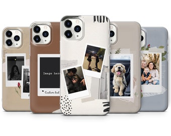 Jolie coque de téléphone personnalisée avec collage de photos et cadeau personnalisé pour iPhone 15 Pro, 14 Pro Max, 13, 12 et Samsung S23, S22, S21, A54, Pixel 7a, 6