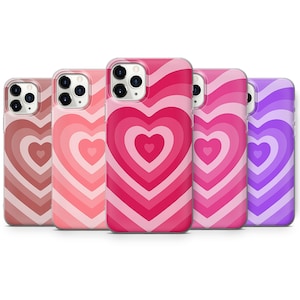 Love Heart Phone Case Expanding Cute Heart Cover for iPhone 15 Pro, 14 Pro Max, 13, 12 & Samsung S23 Ultra, S22, S21, A14, Pixel 8 Pro, 7, 6