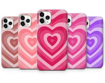 Love Heart Phone Case Expanding Cute Heart Cover for iPhone 15 Pro, 14 Pro Max, 13, 12 & Samsung S23 Ultra, S22, S21, A14, Pixel 8 Pro, 7, 6