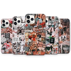 Winter Collage Phone Case Christmas Holiday Cover for iPhone 15 Pro, 14 Pro Max, 13, 12 & Samsung S23 Ultra, S22, S21, A14 Pixel 8 Pro, 7, 6