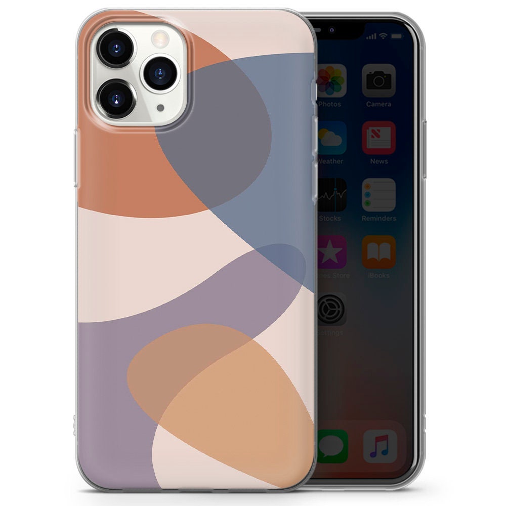 Abstract Minimal Phone Case Beige Simple Cover For Iphone 14 Etsy