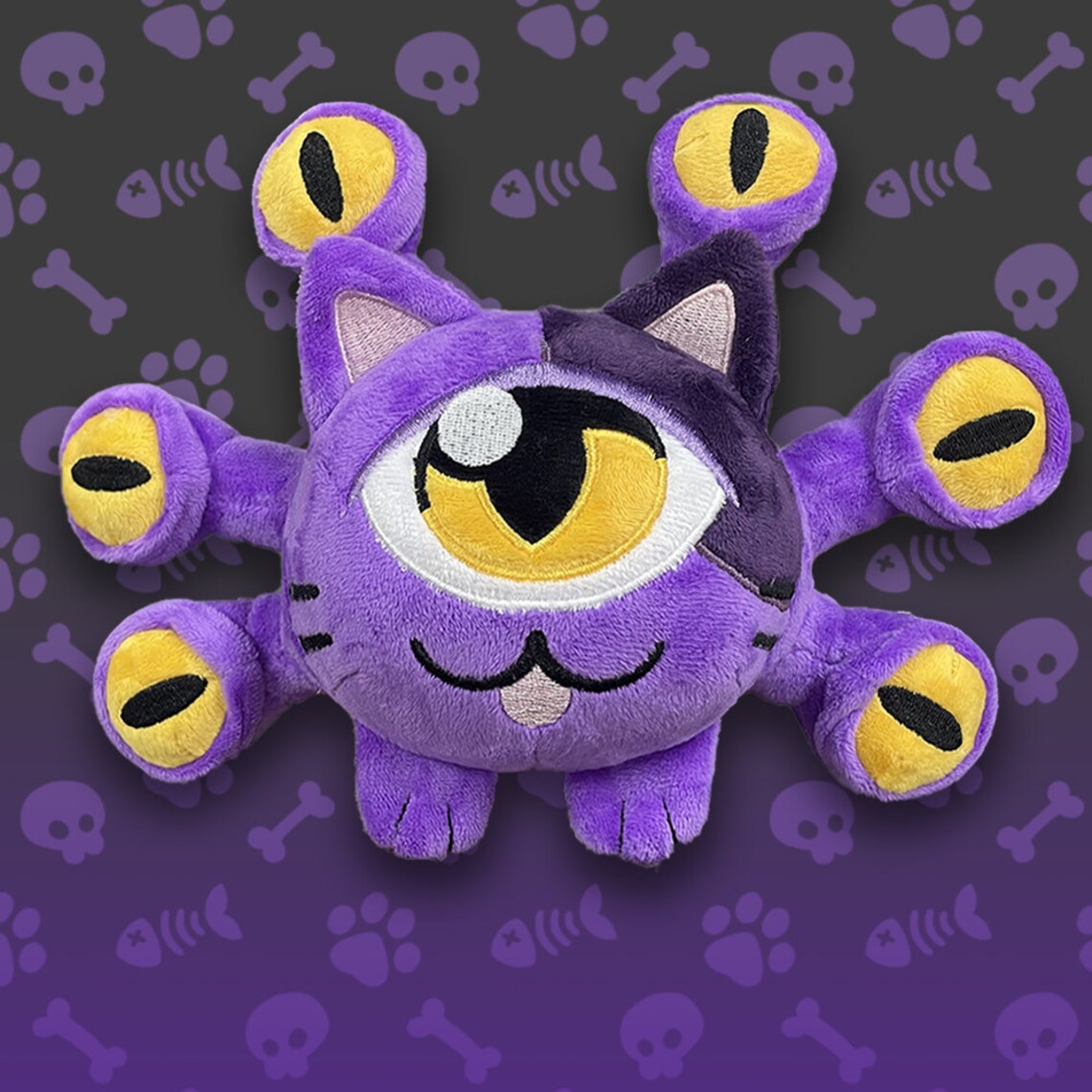Mew-Holder Cat Plushie Cute Cat Monster Plush Purple | Etsy
