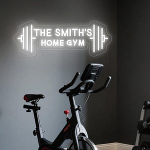 Custom Name Neon Sign Custom Home Gym Neon Sign Gym Custom Neon Signs Led Neon Light Home Workout Wall Decor Fitness Bar Decor Gifts For Him