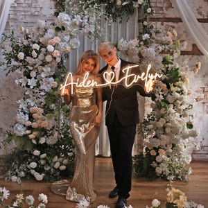 Benutzerdefinierte Hochzeit Neon Schild, benutzerdefinierte Name Neon Schild, Hochzeit Herz Led Neonlicht, Hochzeit Gras Dekor, Party Wand Dekor, Hochzeitsgeschenke, Hochzeitsschild