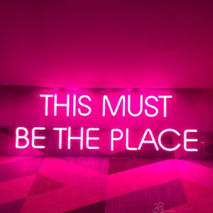 This Must Be The Place Neon Sign Custom Neon Sign Bar Club Neon Sign Led Neon Light For Pub Tavern Home Neon Sign Bedroom Home Wall Decor