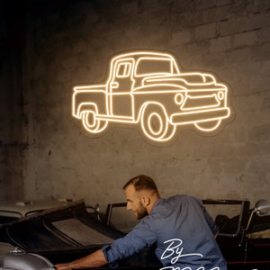 Truck Neon Sign Custom Car Neon Sign Semi Truck Led Light American Truck Sign Home Wall Decor Garage Decor Neon Art Birthday Gift For Dad