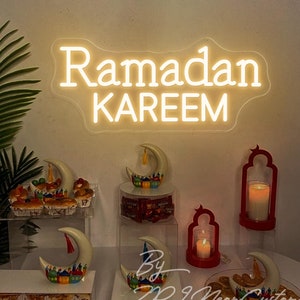Ramadan Kareem Neon Sign Custom Neon Sign Eid Mubarak Led Neon Light Islamic Festival Ramadan Party Decor Wall Decor Holidays Gift Eid Gift