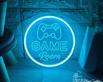 Game Room Sign,Game Pad Neon Sign Custom,Party Event Decor,USB Led Light for Gaming Room,Personalized Gift for Kid,Cyber Room Decor,Neon Art