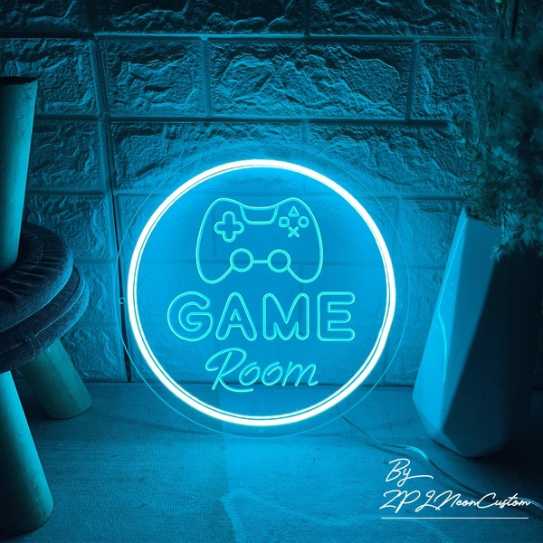 Game Room Sign,Game Pad Neon Sign Custom,Party Event Decor,USB Led Light for Gaming Room,Personalized Gift for Kid,Cyber Room Decor,Neon Art