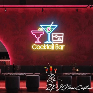 Cocktail Bar Neon Sign Custom Neon Sign Summer Cocktail Led Light Wine Party Decor Bar Wall Decor Opening Sign Neon Art Personalized Gifts