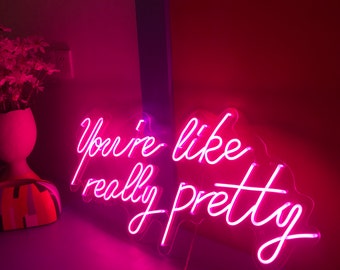 picture Aesthetic Pastel Pink Neon Sign custom neon sign is available by