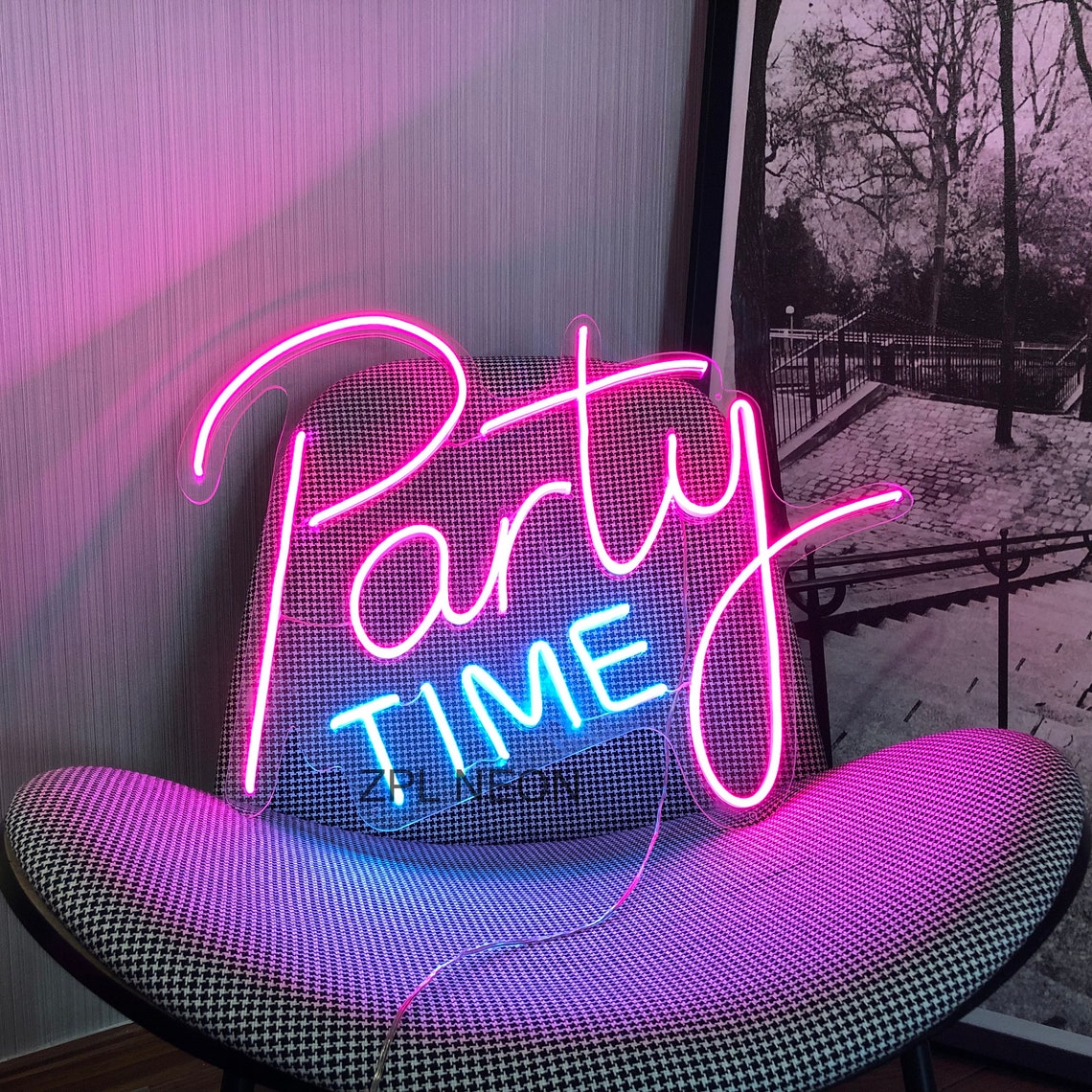 Custom Neon Sign Party Time LED Neon Signs Wedding Birthday Etsy