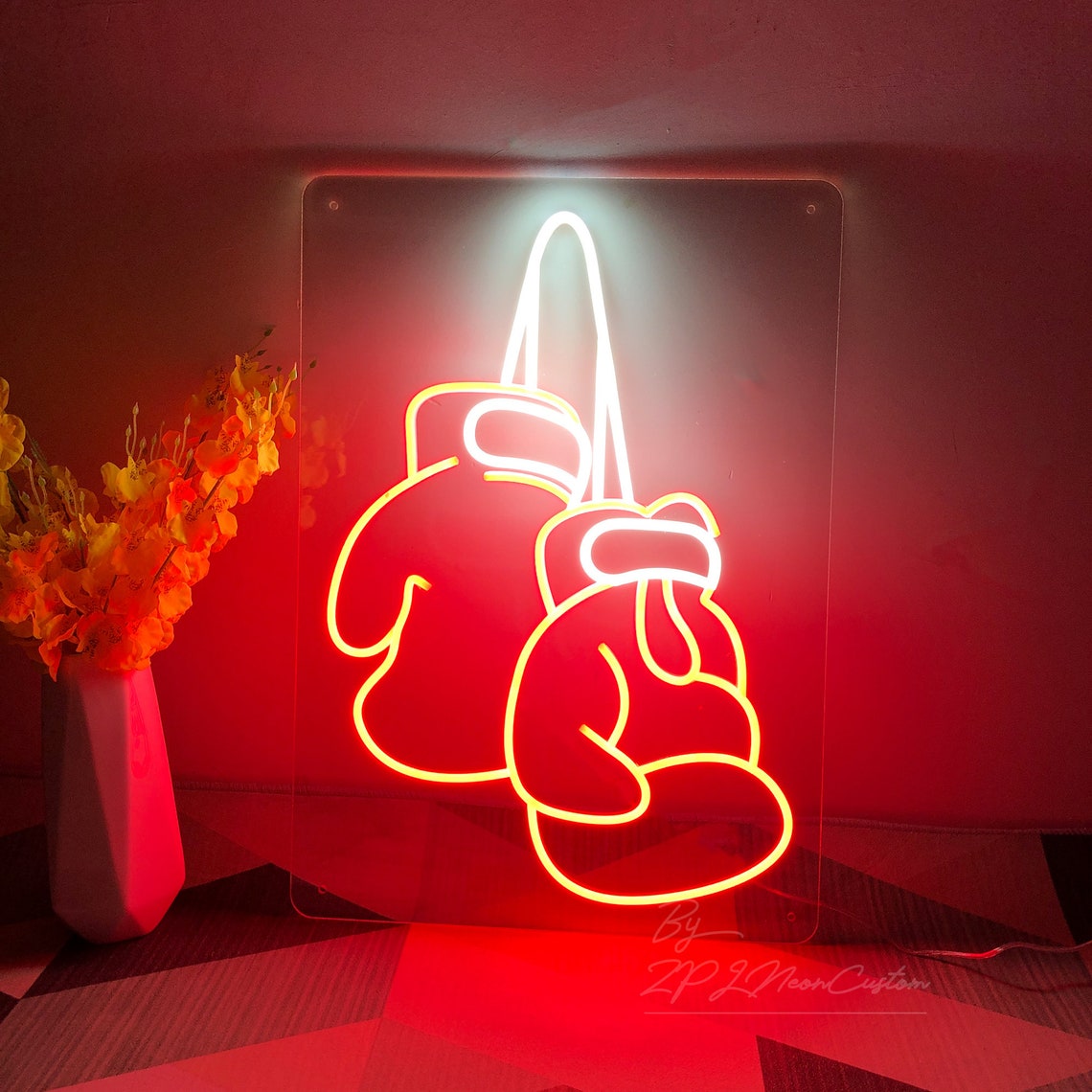 Boxing Gloves Neon Sign Boxing Neon Sign Bar Pub Decor Gym Etsy