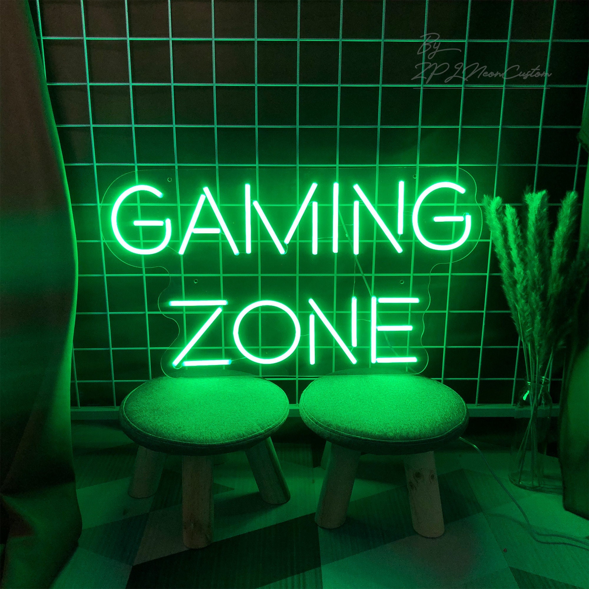 Customize and get this Abstract Neon Gaming Zone  Banner