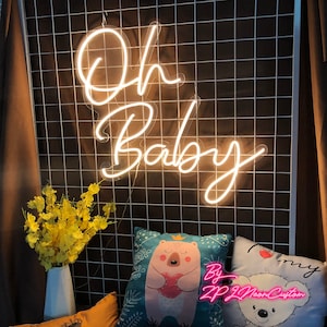 Oh Baby Neon Sign Custom Neon Sign Led Neon Wall Decor Neon Light Sign Custom Name Neon Sign Home Decor Bedroom Neon Sign Personalized Gift image 5