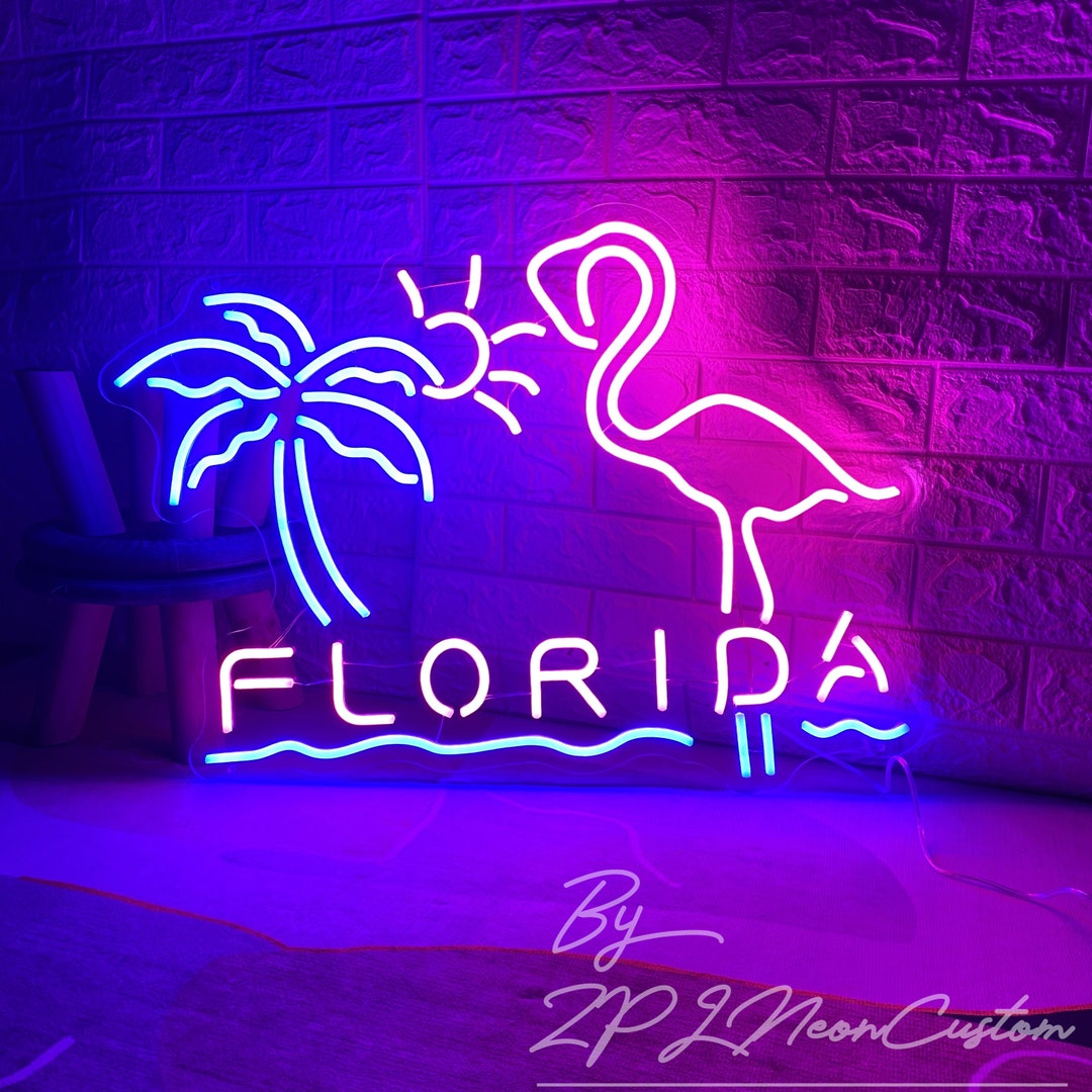 Florida Neon Sign Custom Bar Neon Sign Pub Beer Signage Led Light Shop