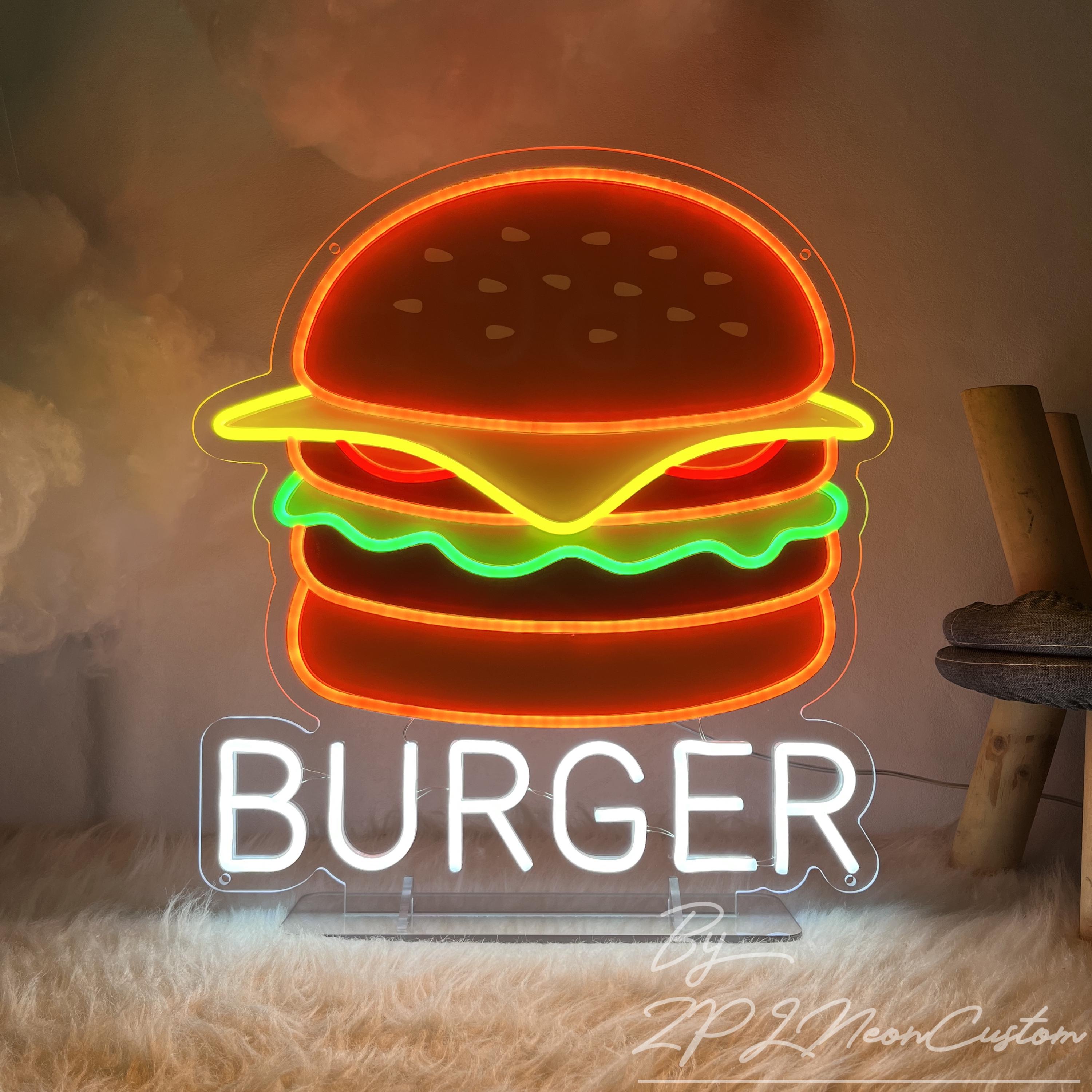 ハンバーガーネオンサイン、カスタムLEDハンバーガーライト