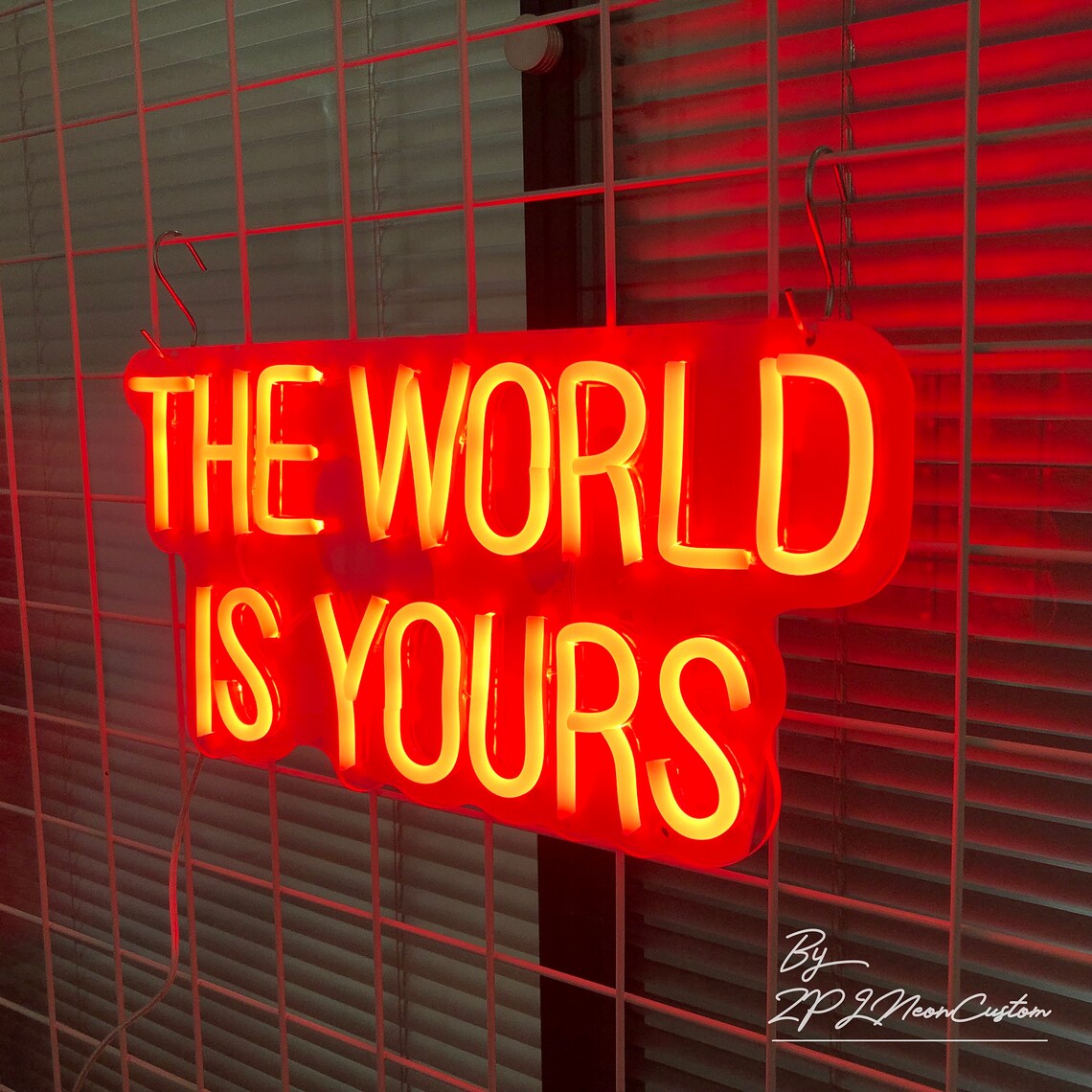 The WORLD IS YOURS Neon Sign Custom Neon Light Sign Led | Etsy