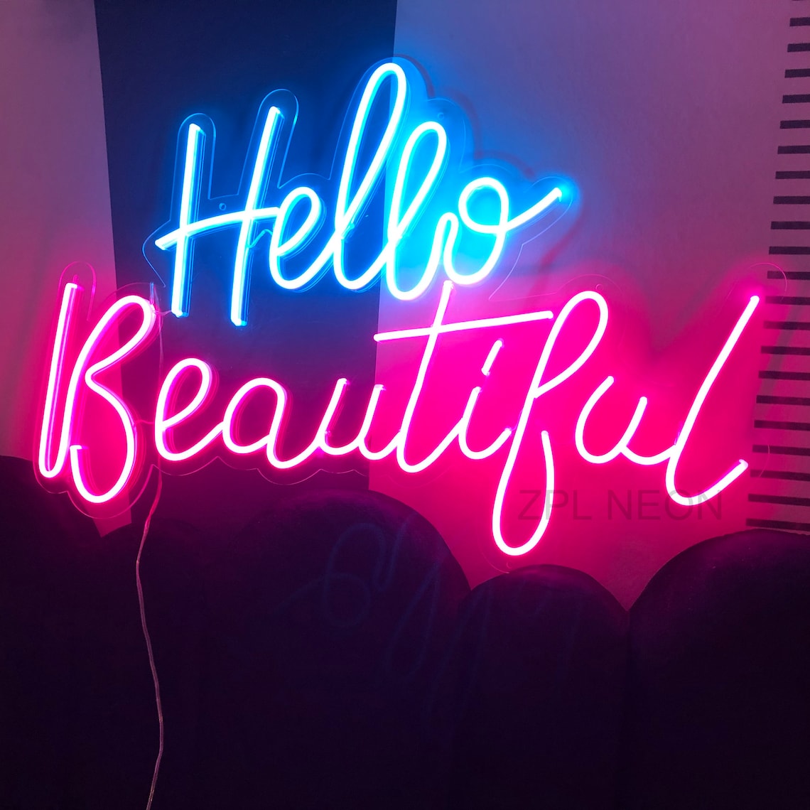 Hello Beautiful Custom Neon Sign LED Neon Sign Custom Flex LED | Etsy