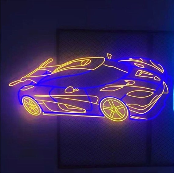 Auto Neon Schild Benutzerdefinierte Auto Neon Schilder Garage Decor  Wand-Dekor LED-Licht für Home Office Shop Man Cave Club Neon Art  Personalisiertes Geschenk für Ihn - .de