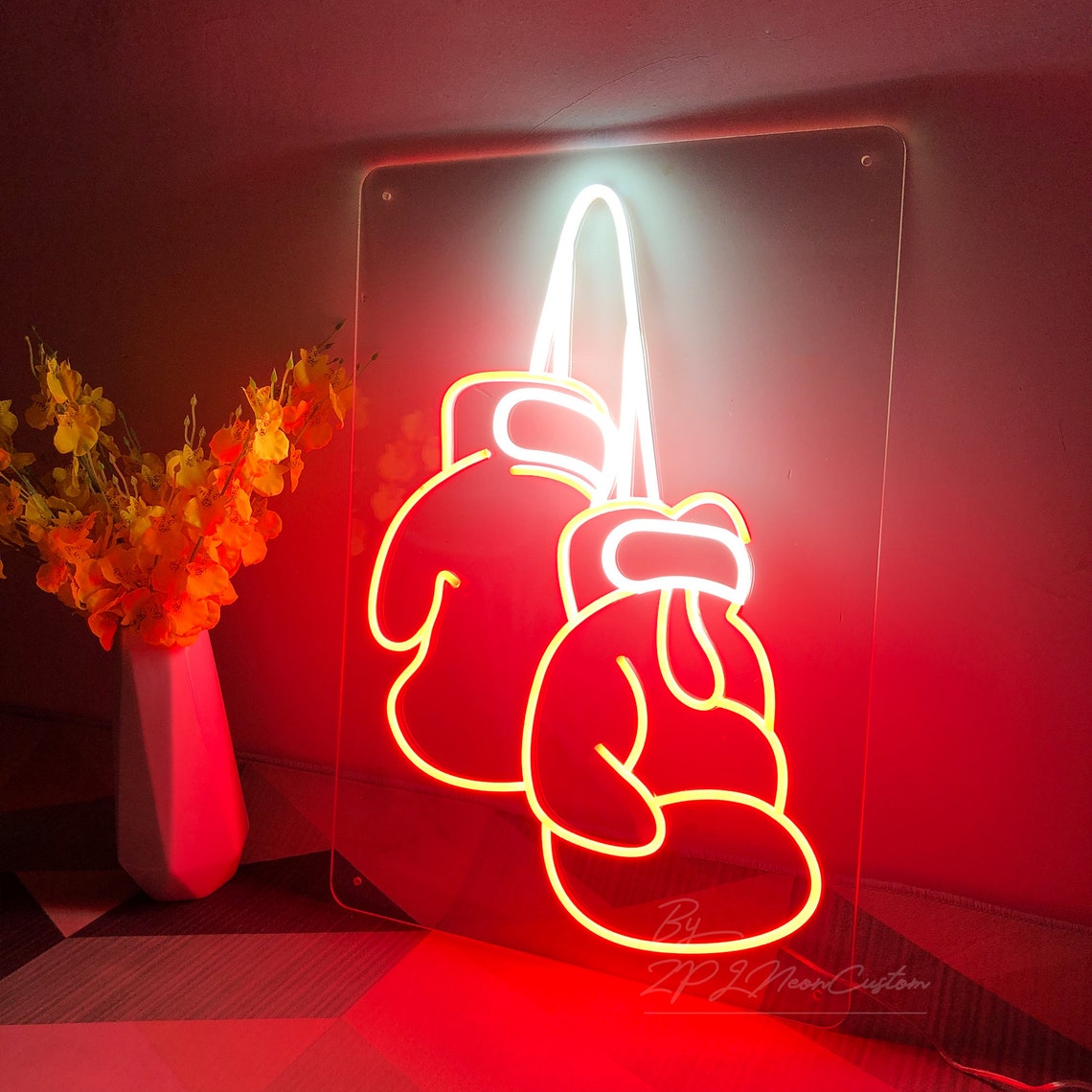 Boxing Gloves Neon Sign Boxing Neon Sign Bar Pub Decor Gym Etsy