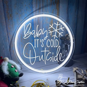 Baby It's Cold Outside,Christmas Neon Sign Custom,USB Led Light for Kids Rooms,Festival Party Event Decor,Shop Signage,Christmas Gifts image 4