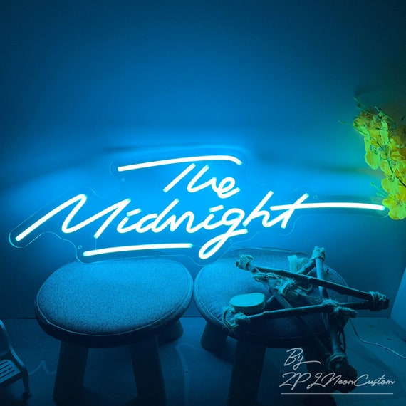 The Midnight Signcustom Led Neon Lightneon Wall Art Neon Etsy
