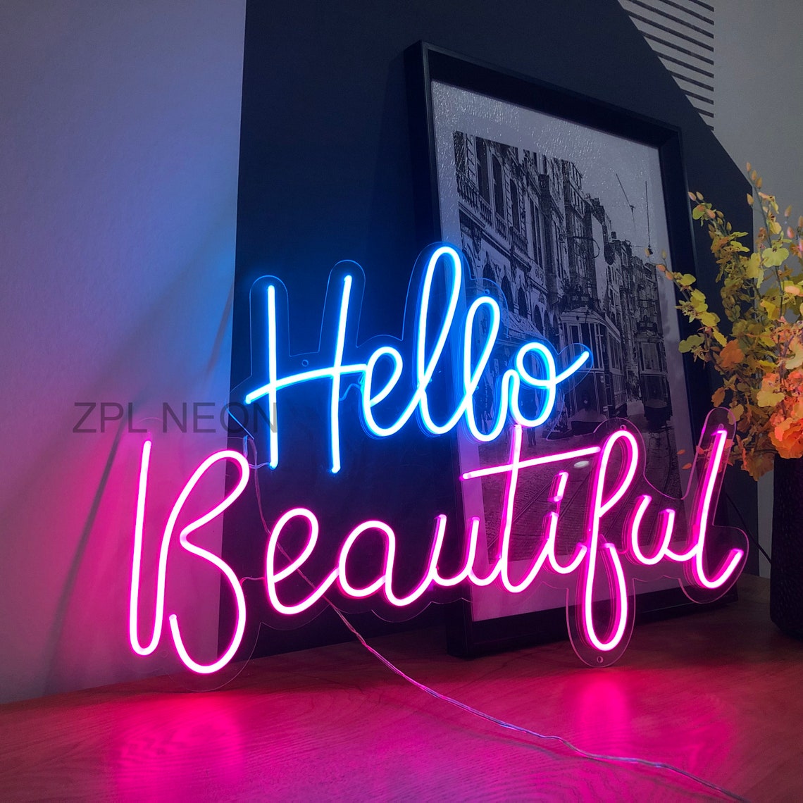 Hello Beautiful Custom Neon Sign LED Neon Sign Custom Flex LED Etsy