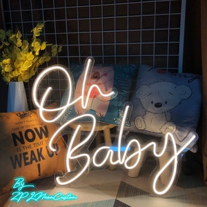 Oh Baby Neon Sign Custom Neon Sign Led Neon Wall Decor Neon Light Sign Custom Name Neon Sign Home Decor Bedroom Neon Sign Personalized Gift image 6