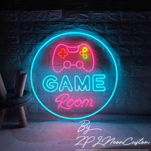 Game Room Game Pad Neon Game Room Neon Sign Led Light Living Room Wall Decor Bedroom Atmosphere Decor Personalized Gift for Him Neon Art