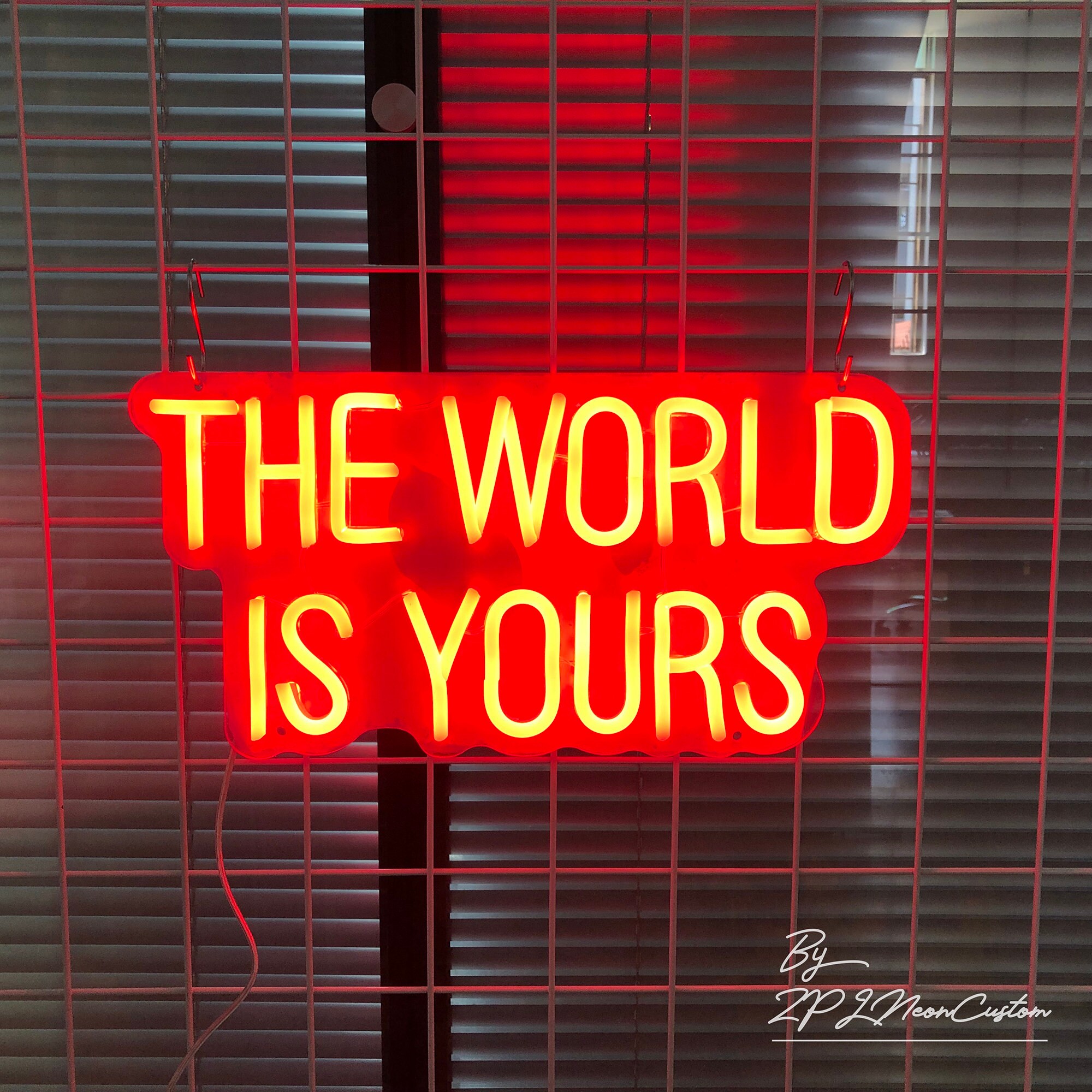 The WORLD IS YOURS Neon Sign Custom Neon Light Sign Led | Etsy