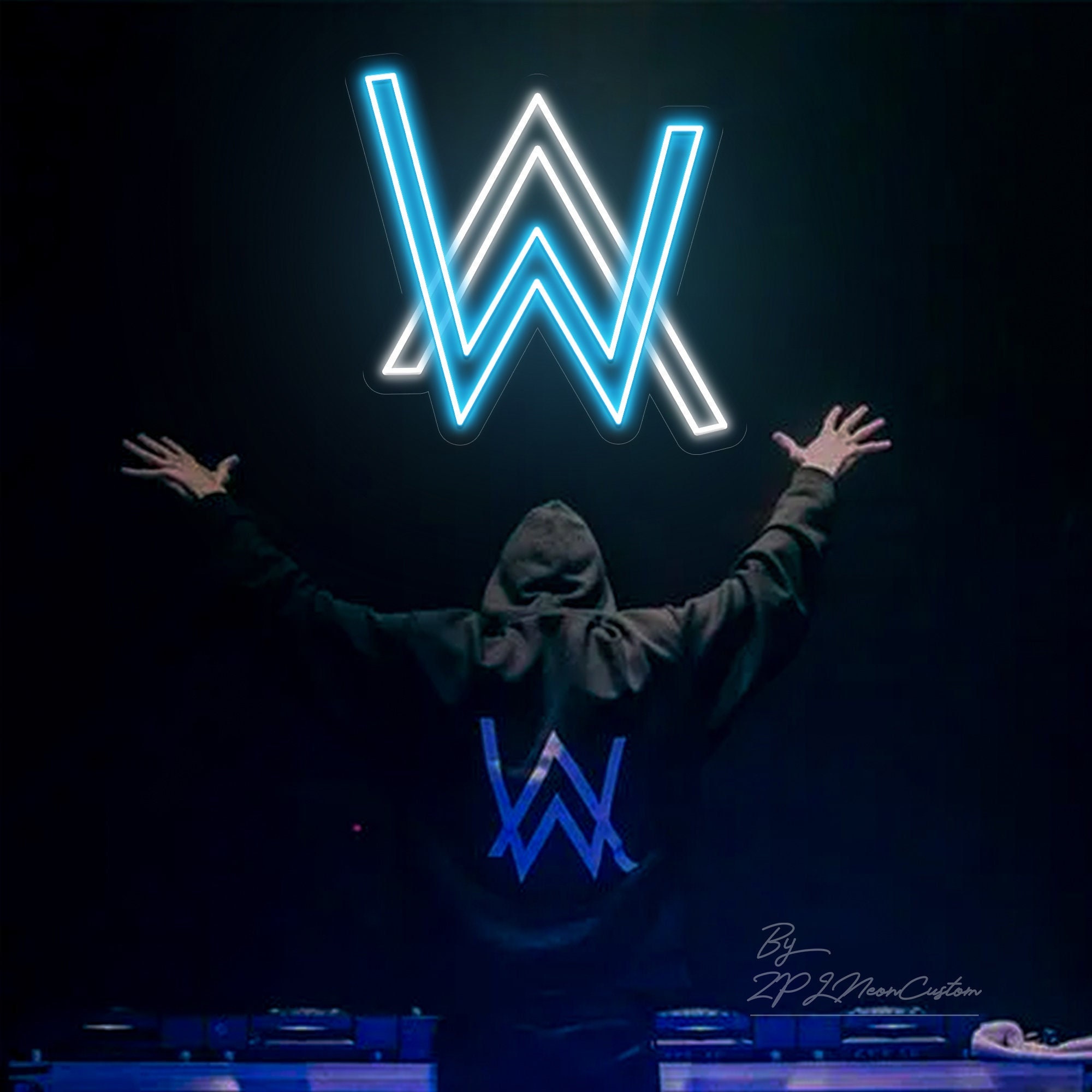 Alan Walker Logo Neon Sign Neon Bar Sign Led Neon Art DJ - Etsy