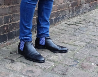 DFTC Men's Black Chelsea Boots - Medieval Flowers