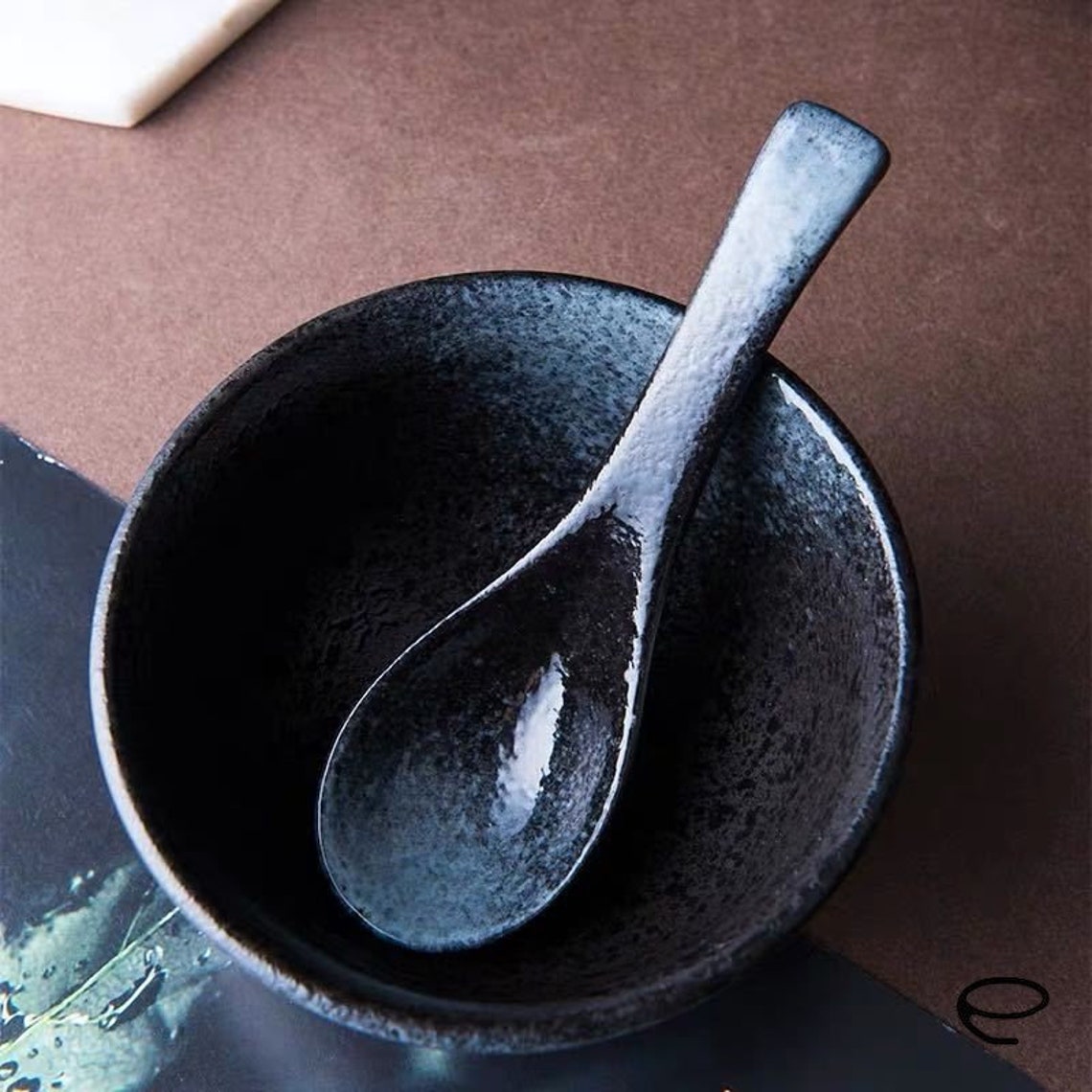 Creative Ceramic Soup Spoon / Japanese Tableware Eating Spoon Etsy