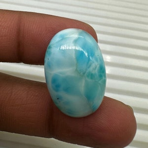 18 Cts Natural Dominican Larimar Gemstone Unique Larimar Cabochon Loose Gemstone Making for jewelry Size 25x17x5 MM image 4